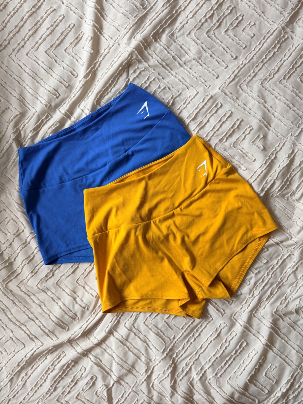 Gymshark Women's Athletic Shorts - Blue & Yellow